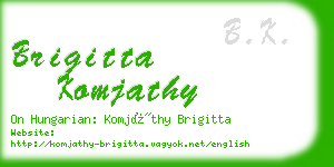 brigitta komjathy business card